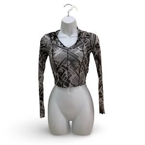 Self Esteem Sheer Crop Top